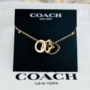New Coach star randell gold necklace